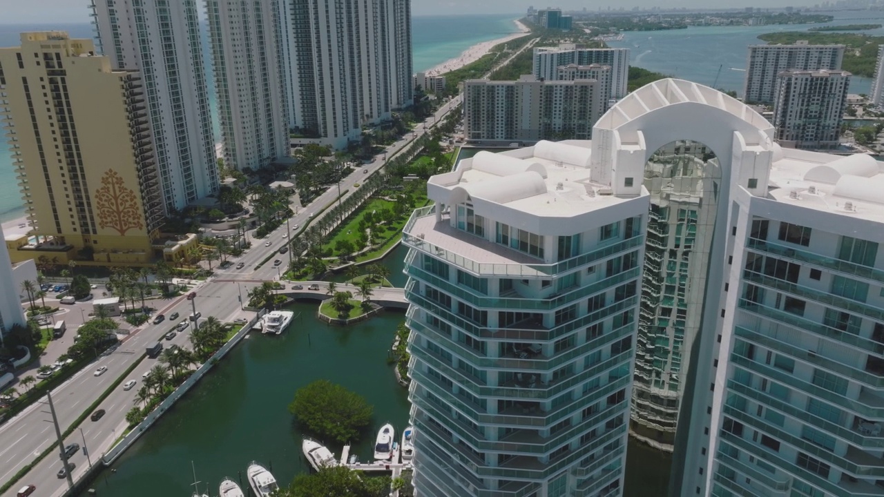 迈阿密海滩木板路视频素材