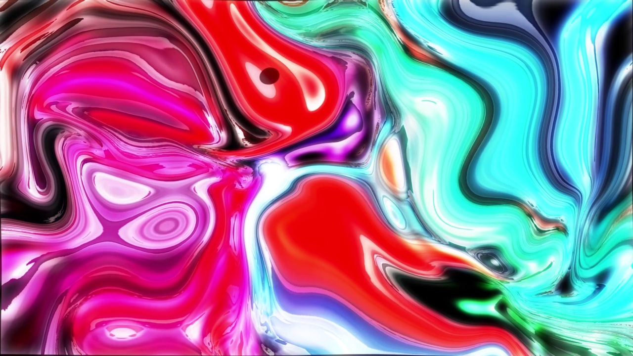 抽象的亚克力纹理以彩色液体波为背景视频素材