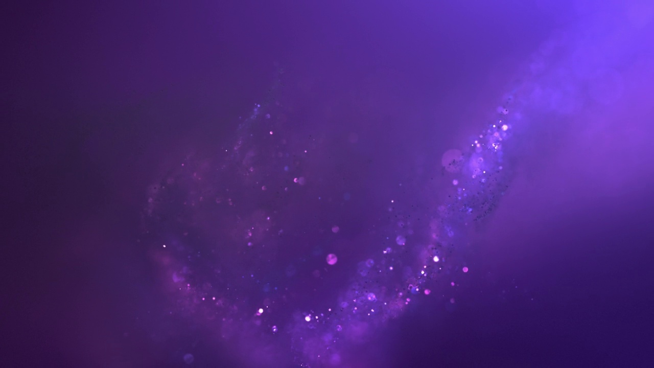 具有浅景深的美丽粒子-可循环，紫色版本-抽象背景动画视频素材