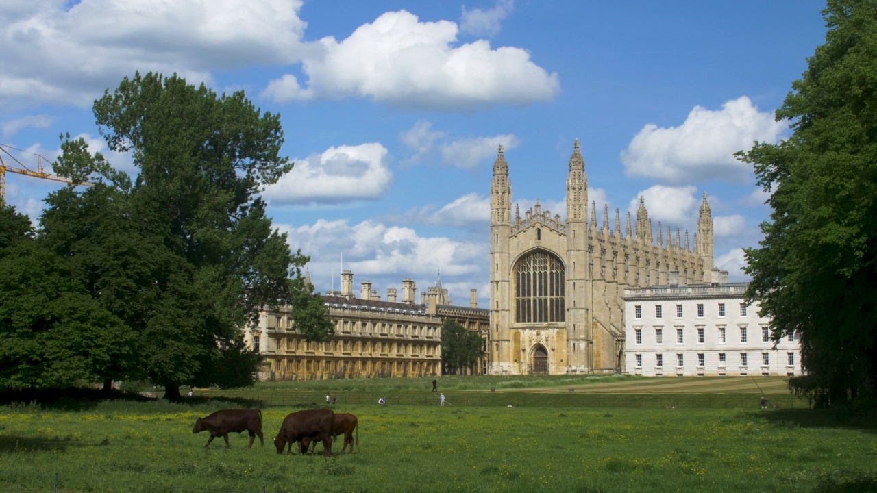 剑桥教堂国王学院。剑桥大学。英格兰。视频素材