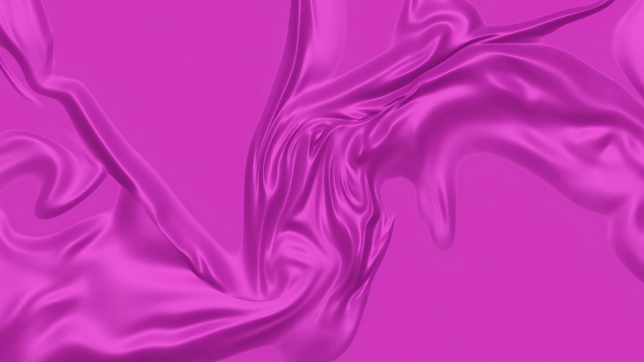 生动的粉红色流动波抽象丝绸织物背景视频素材
