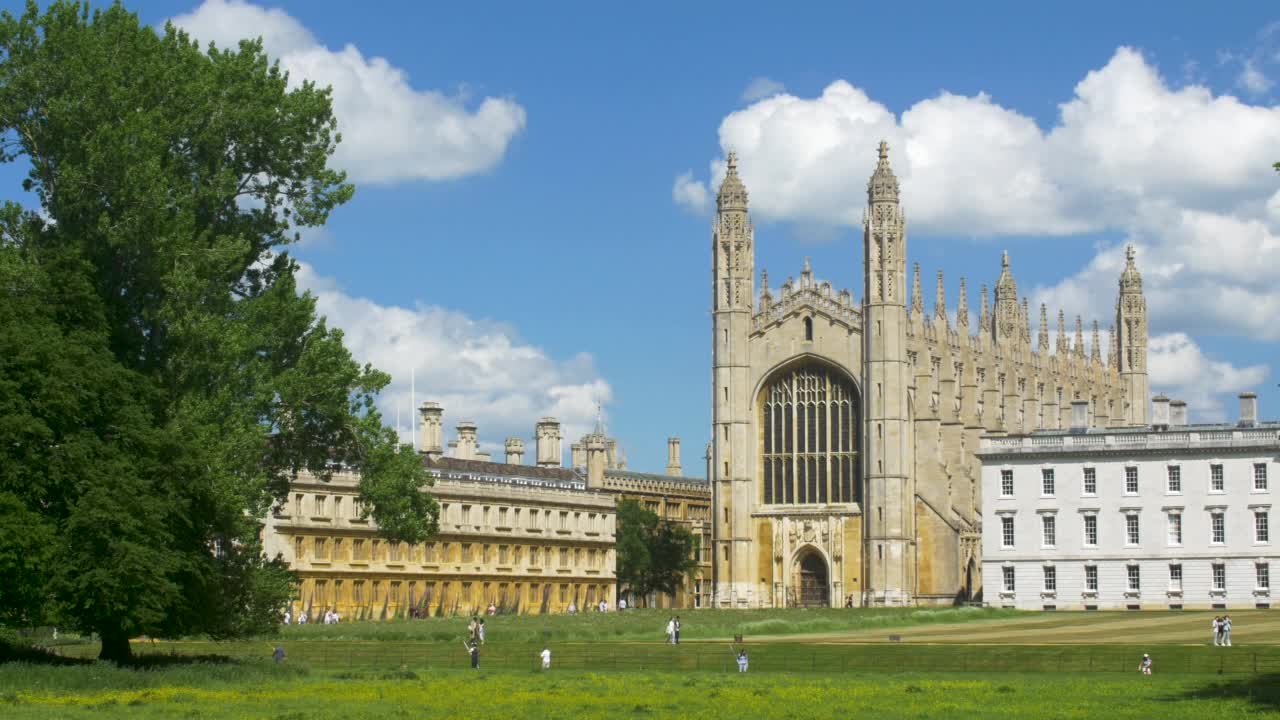 剑桥教堂国王学院。剑桥大学。英格兰。视频素材