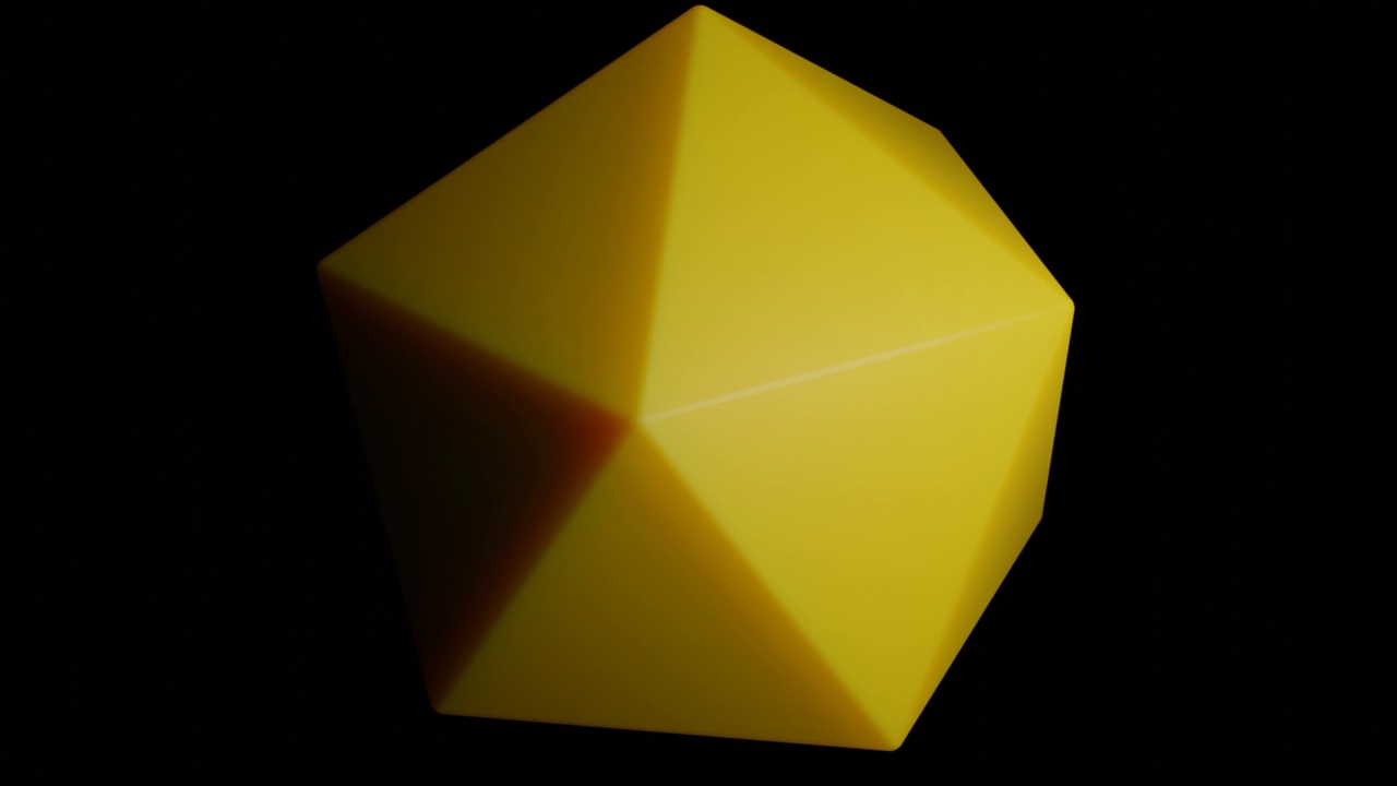 旋转几何多边形。设计:六面几何立方体的三维模型。旋转三维六边形的黑色背景视频下载