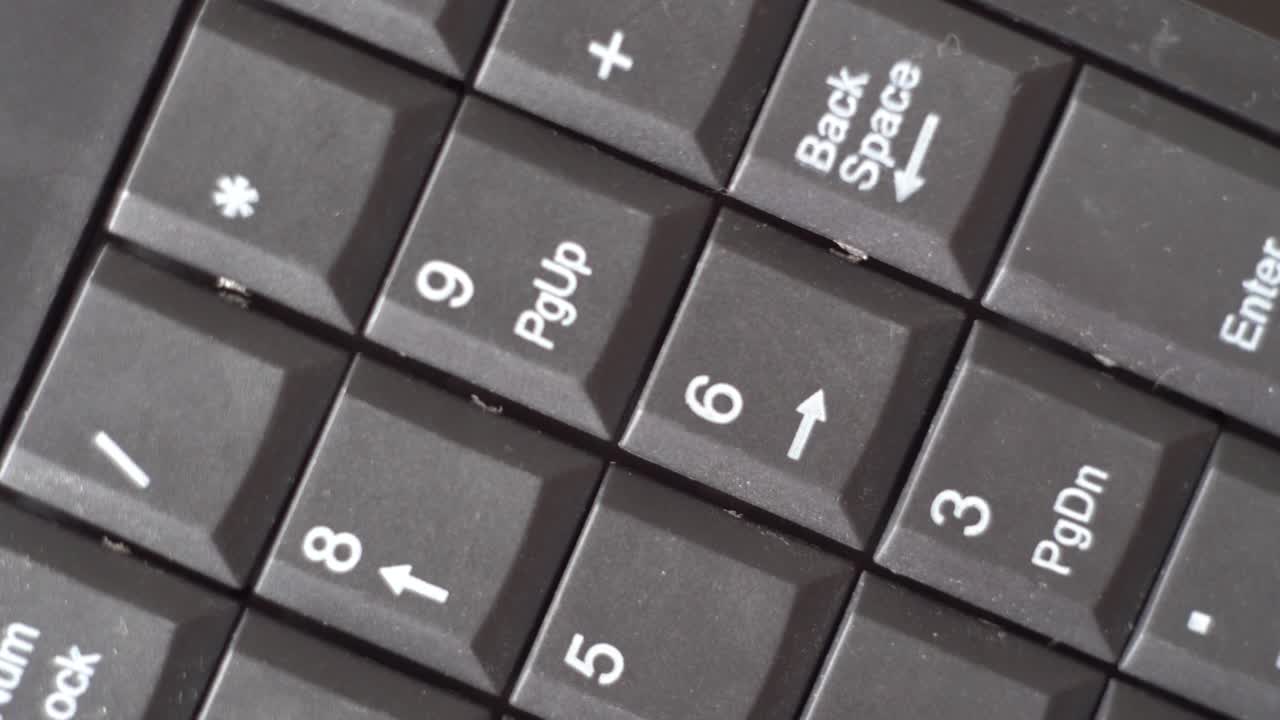 黑色数字键盘视频下载
