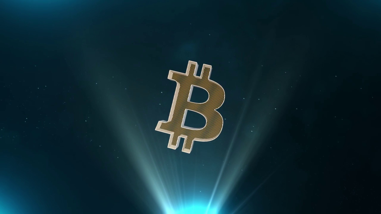 比特币区块链加密货币Logo动画视频素材