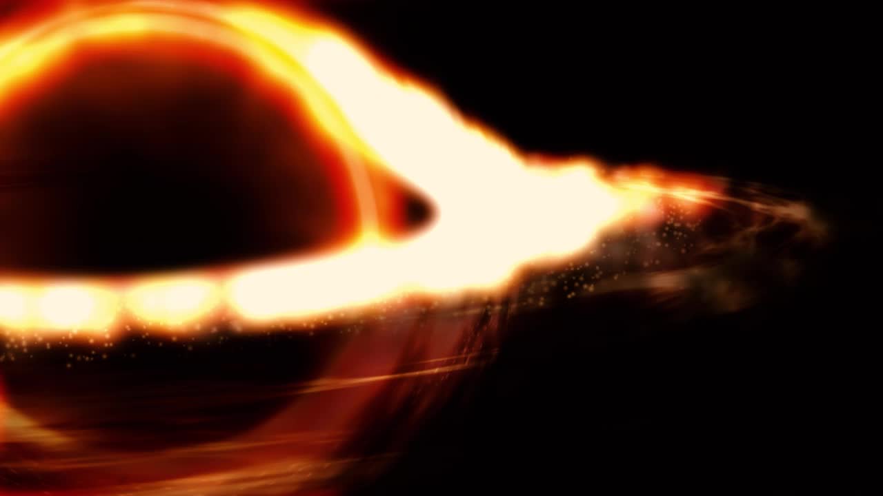 太空中重力下沉的黑洞的特写。视频下载