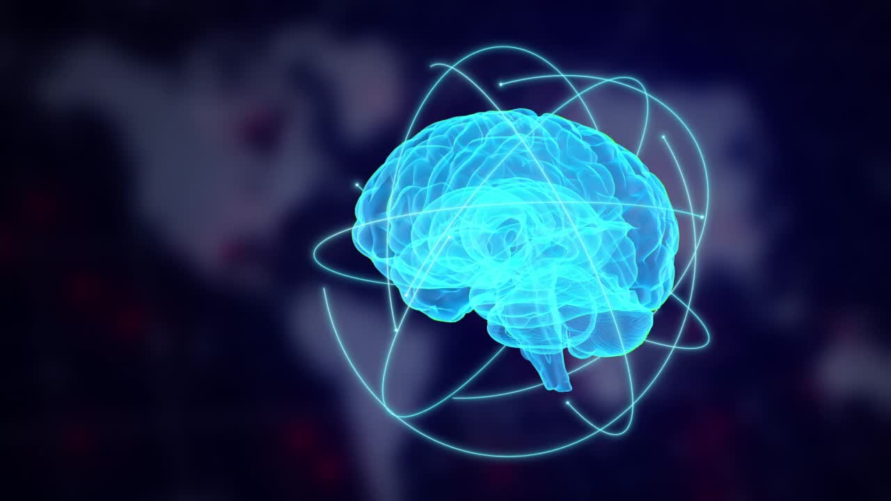 数字大脑未来AI技术概念视频素材