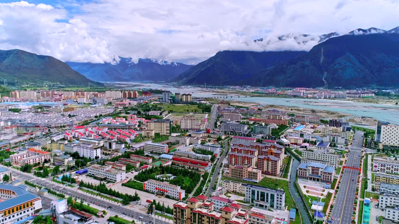 西藏拉萨城市景观视频素材