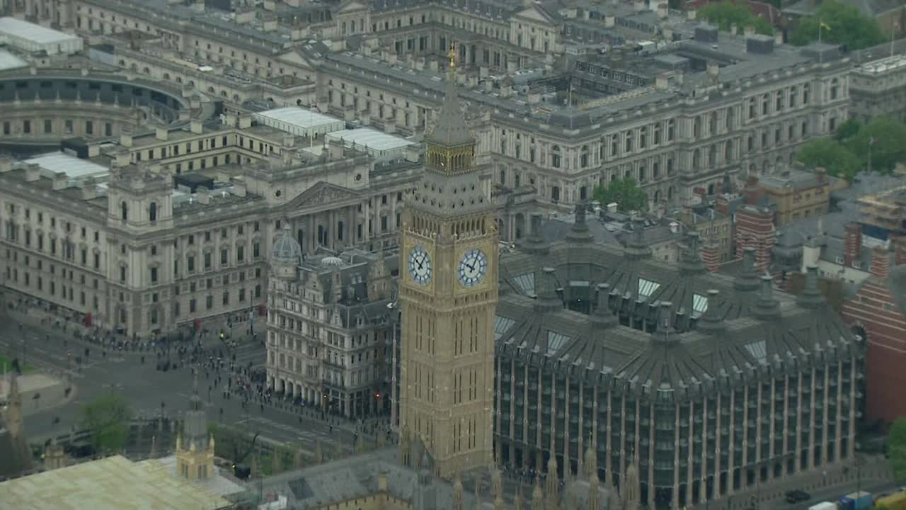 议会大厦的高角度视图视频下载