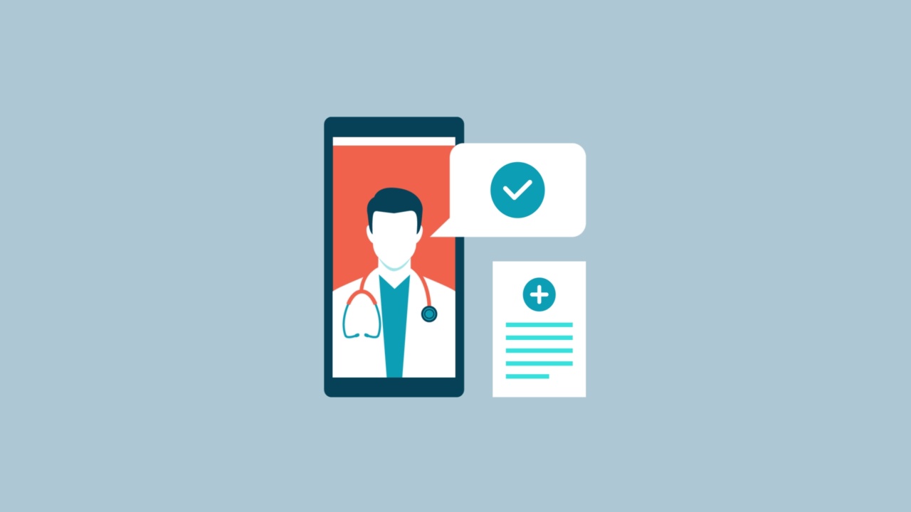 医疗app和在线医生视频素材