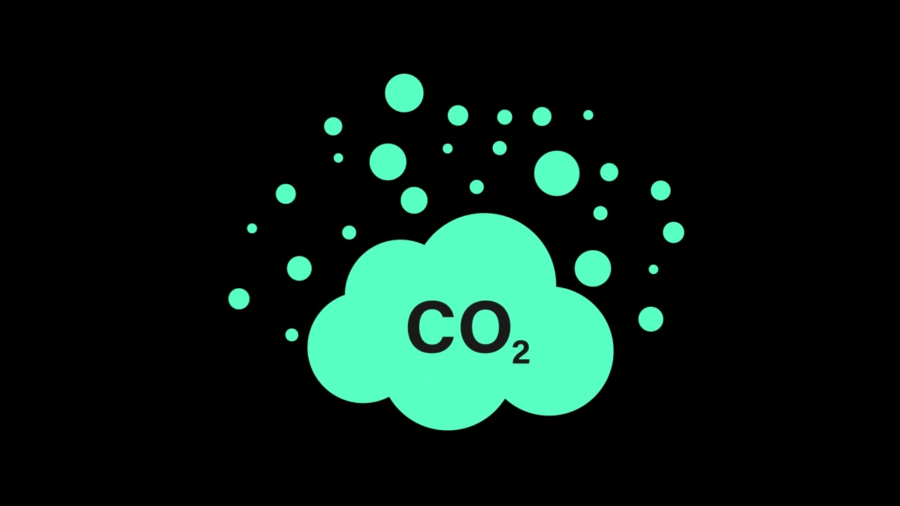 二氧化碳二氧化碳卡通动画。视频下载