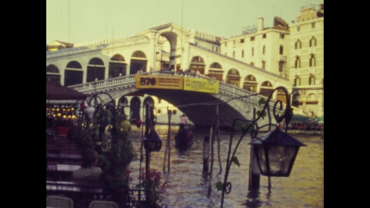 1978年，威尼斯里亚托桥视频素材