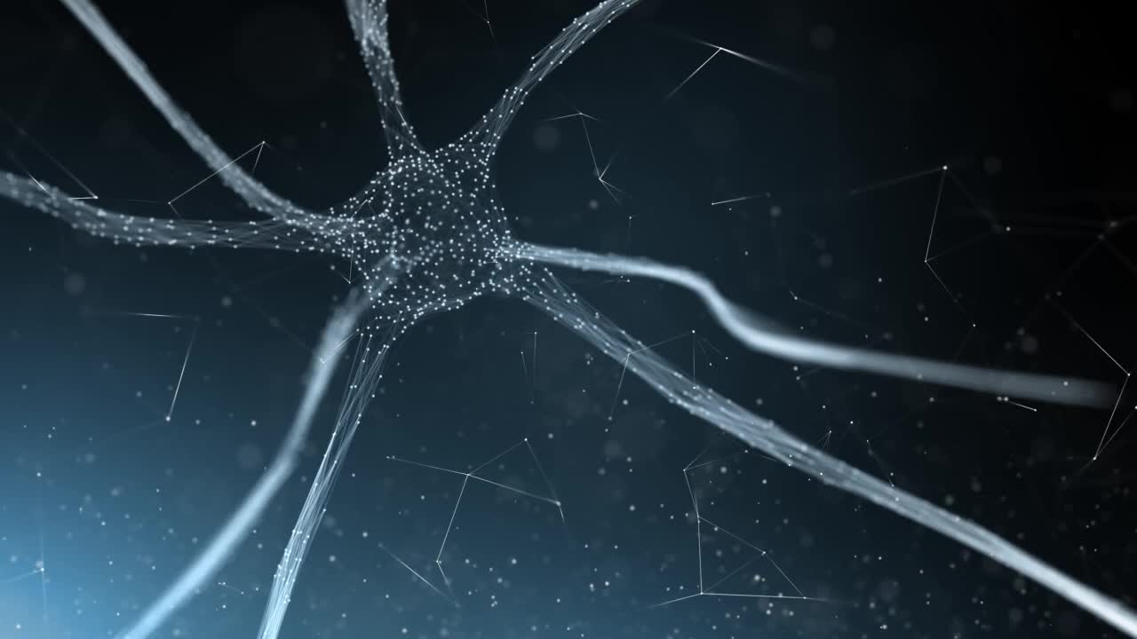 艺术神经元脑细胞运动背景。视频素材