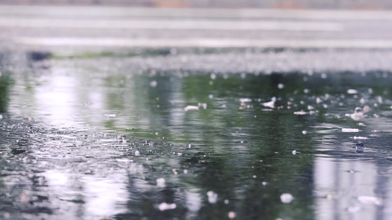 雨天的城市街道视频素材