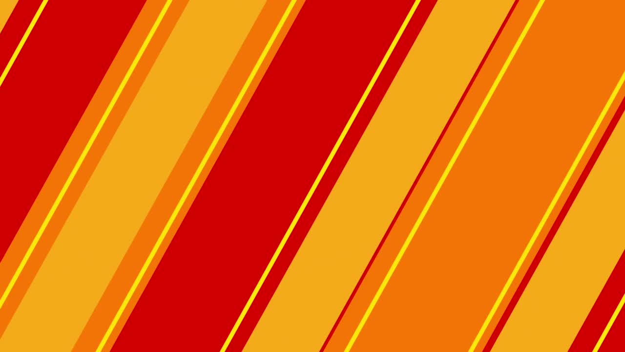 一个抽象的背景与红色和橙色的线，移动在对角线视频素材