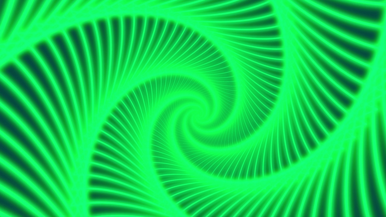 可循环抽象数字霓虹灯绿色几何隧道的背景。4K未来闪闪发光的动画模式前进。技术和网络理念与拷贝空间视频素材