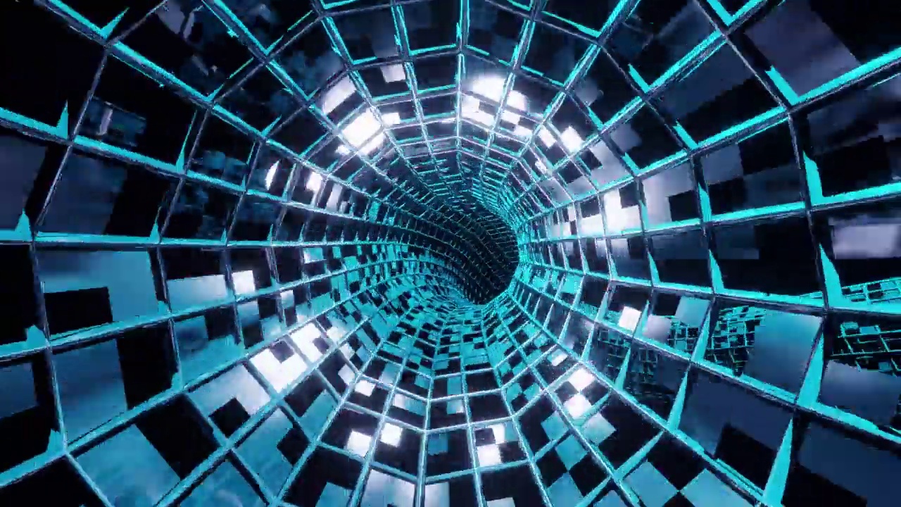 VJ环钢隧道速度移动为VR视频素材