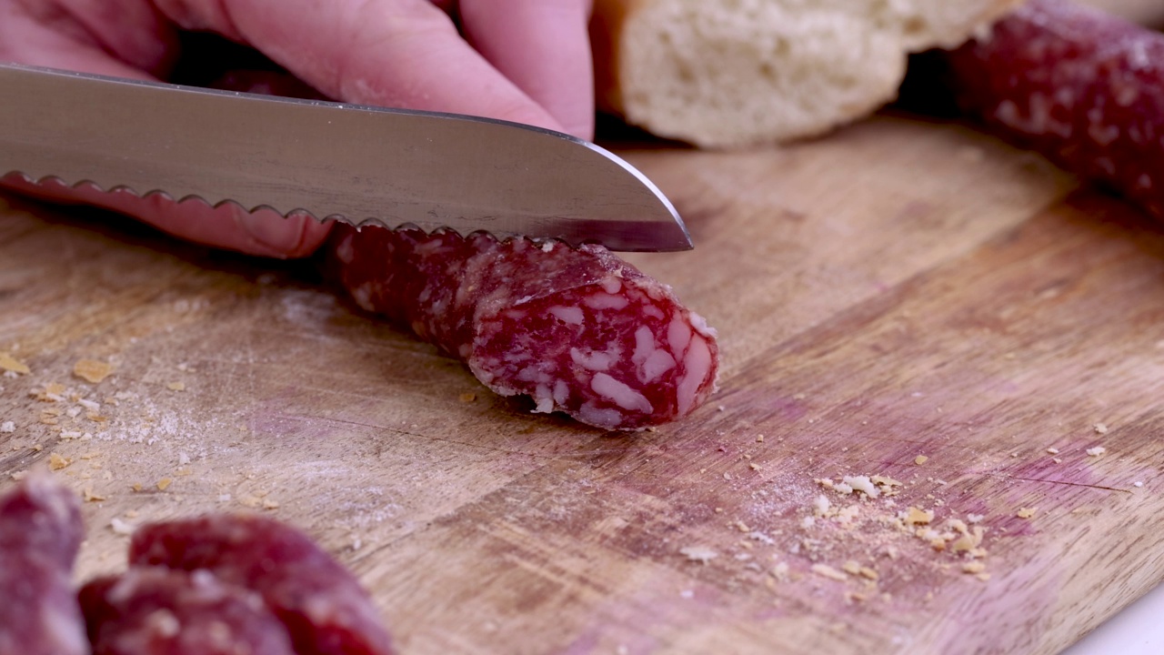 用肉制品制作点心视频素材