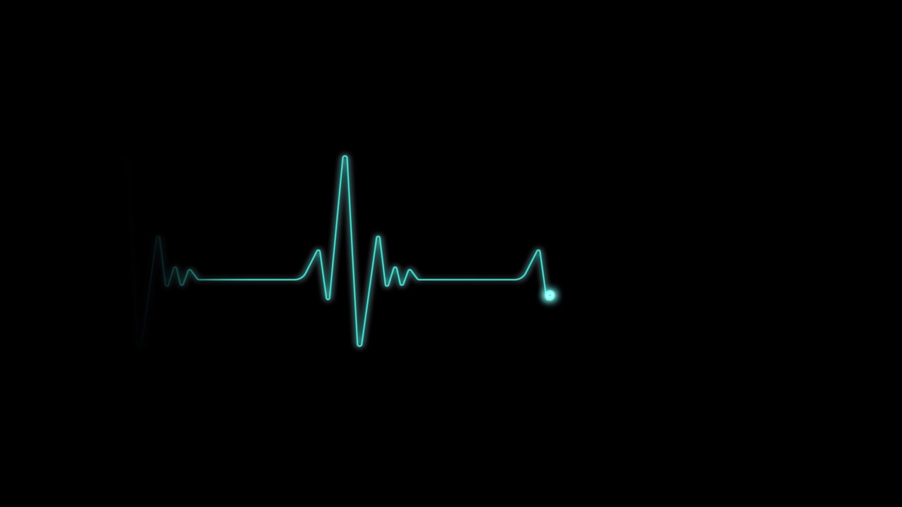 心电图线与心跳脉搏在中速视频下载