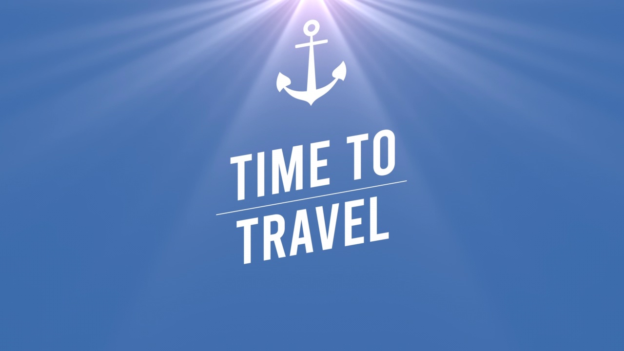 时间旅行和海锚与太阳射线的蓝色纹理视频下载