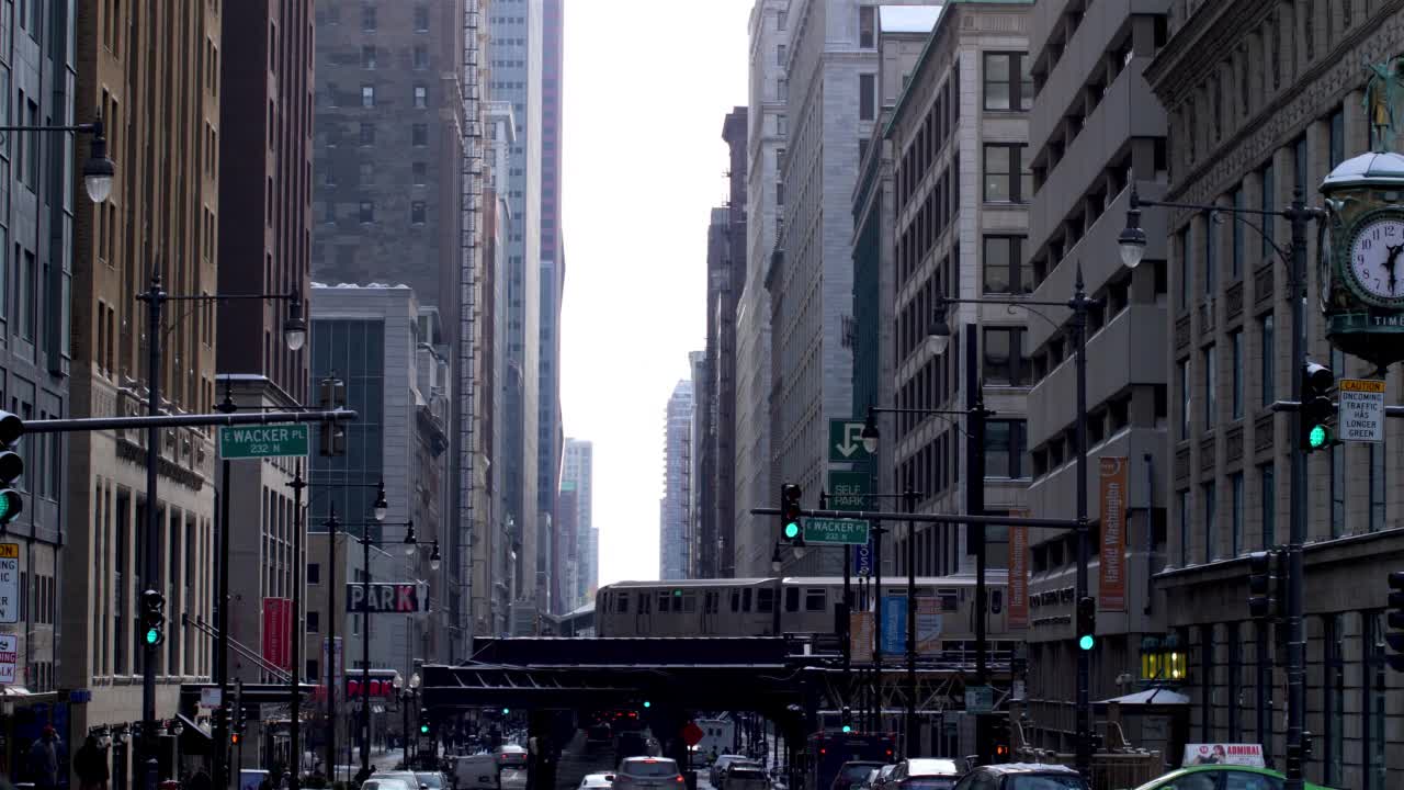 芝加哥，冬天的地铁视频素材