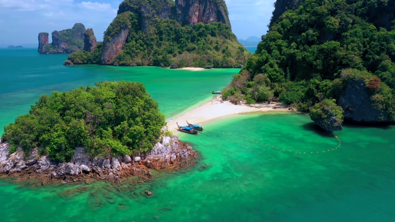 著名潜水胜地，安达曼海，甲米，普吉岛，梦幻泰国，亚洲美丽旅游胜地，夏日户外度假之旅。视频素材