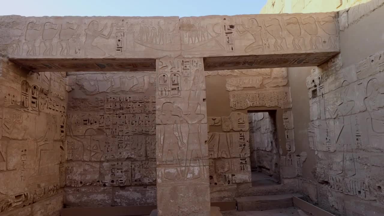古老的地中海哈布神庙视频素材