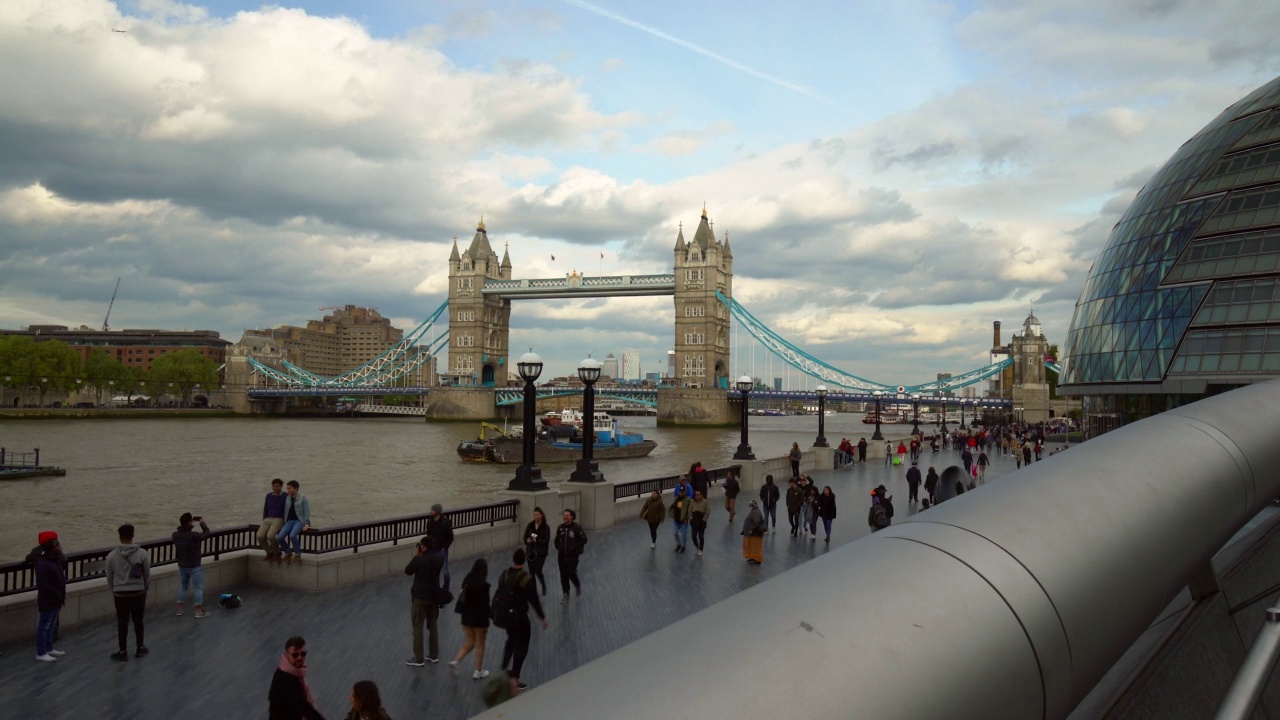 伦敦塔桥，时间流逝视频素材