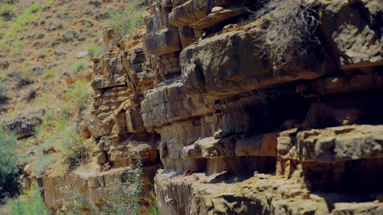 峡谷沙漠景观。视频素材
