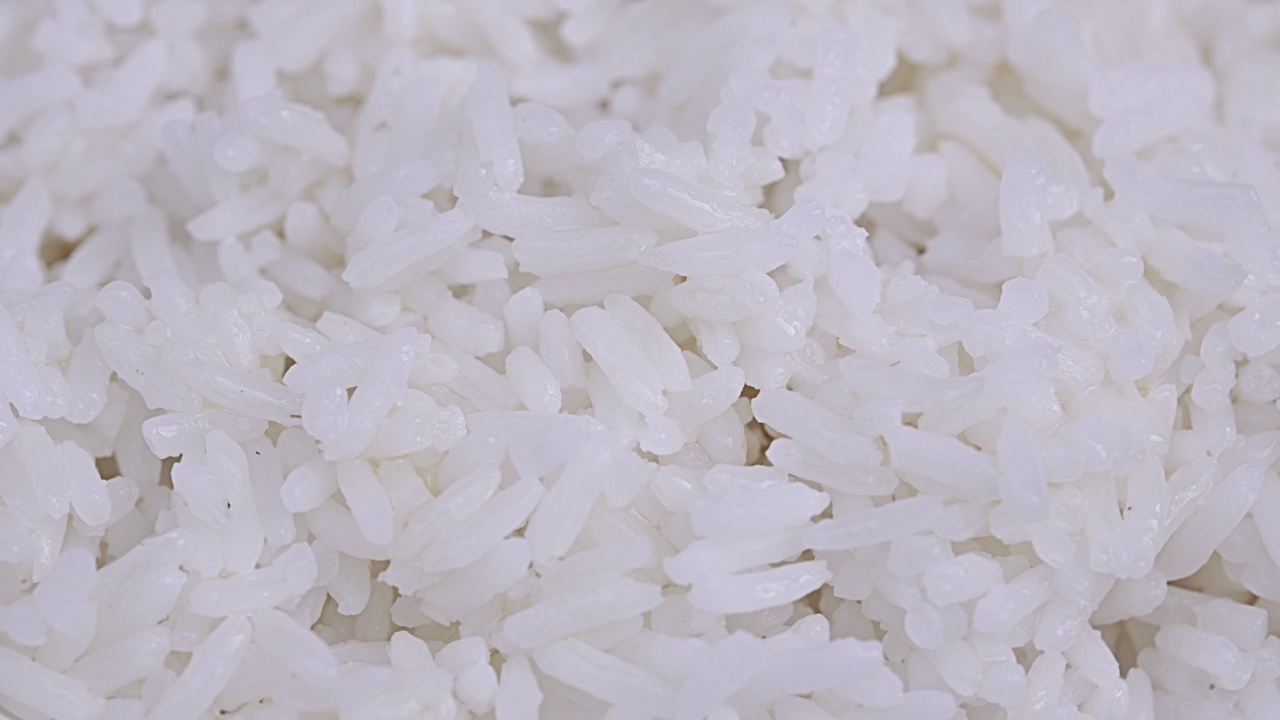 白米饭的特写视频素材