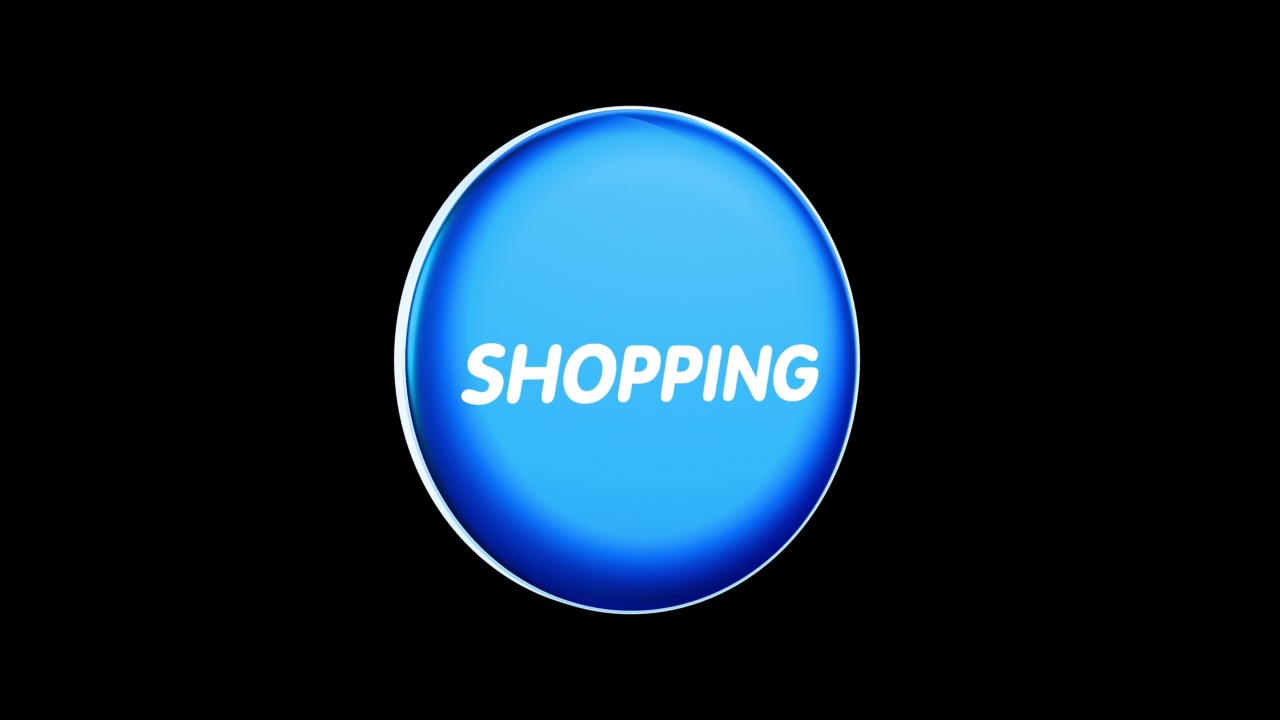 网上购物徽章旋转循环与阿尔法通道视频下载
