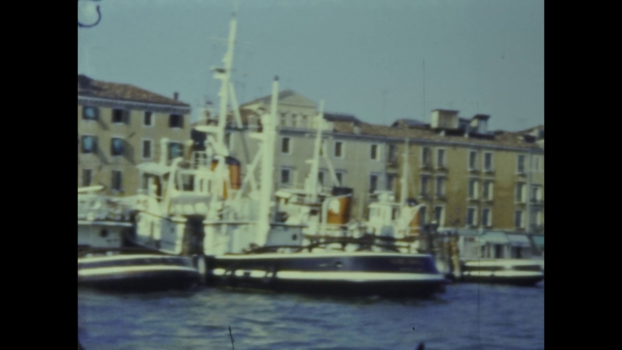 1964年，意大利威尼斯景观视频素材