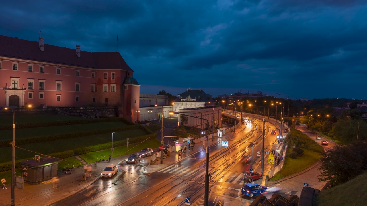 雨后的华沙。视频素材