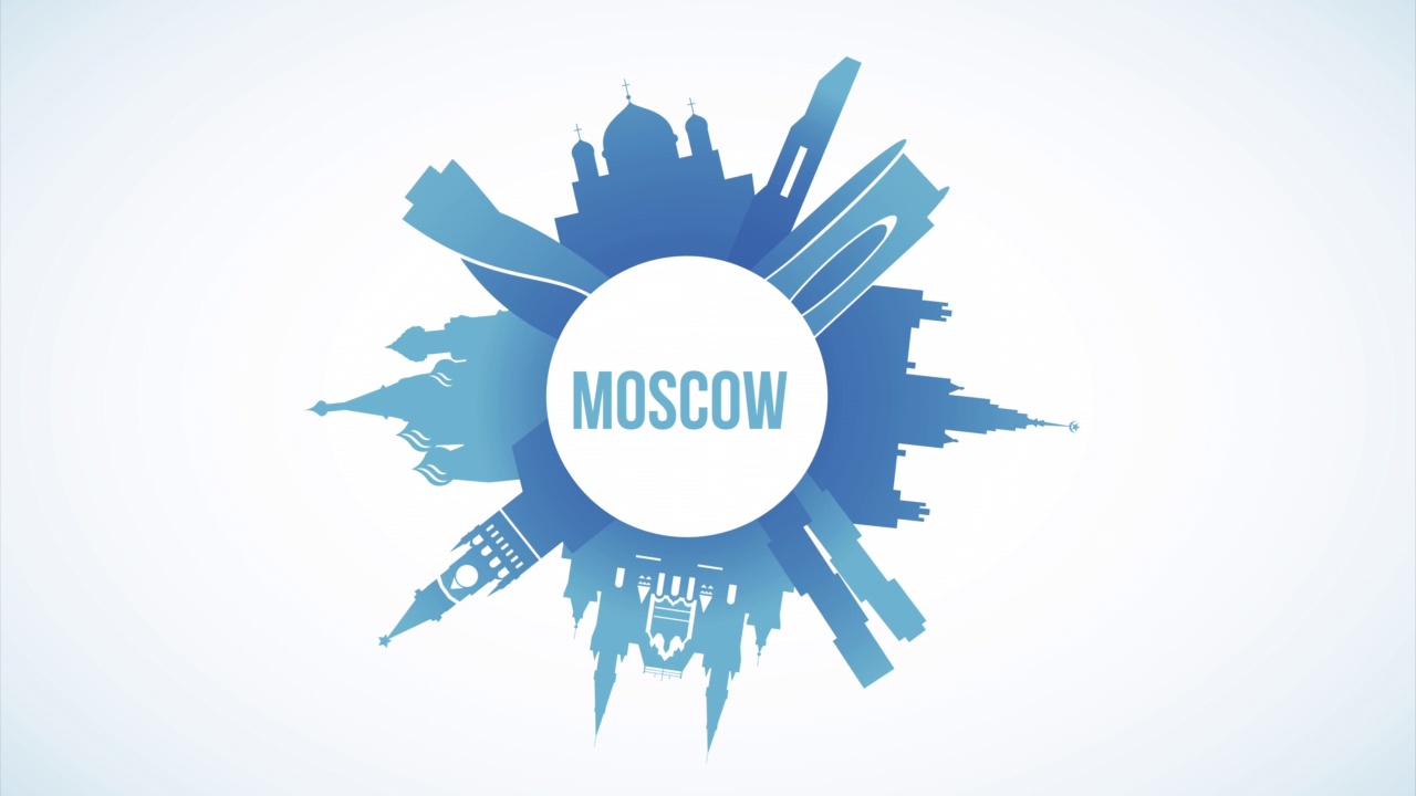 莫斯科著名地标的动画视频下载