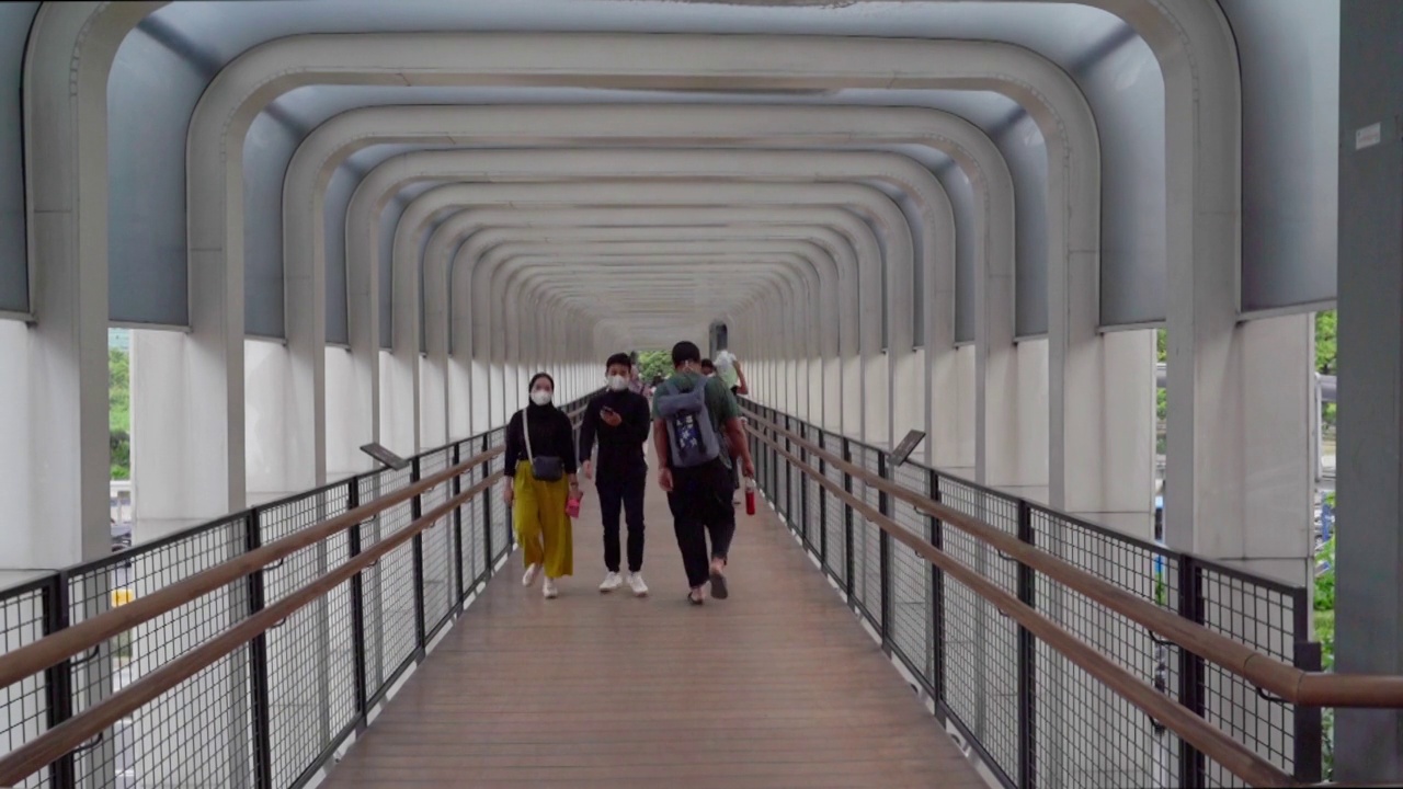 亚洲大城市的人行天桥视频下载