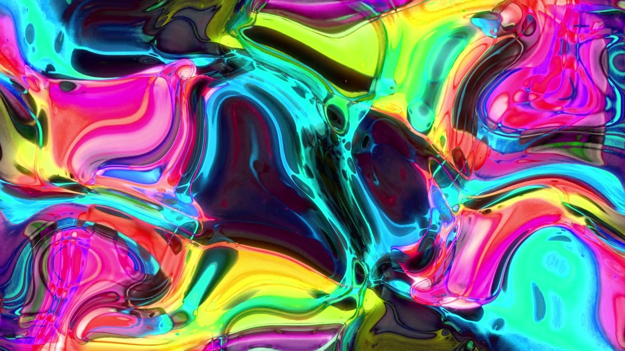 抽象液体绘画纹理背景有机动画视频视频素材