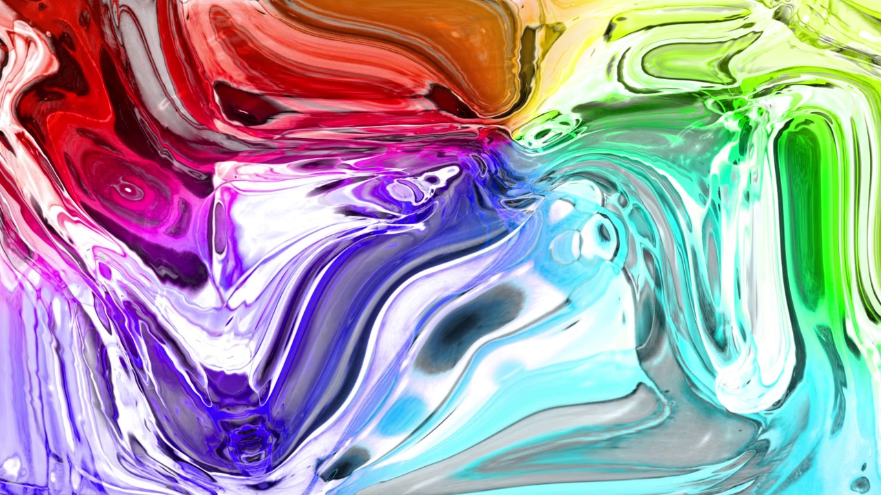 抽象液体绘画纹理。这4k画面的图形运动视频视频素材