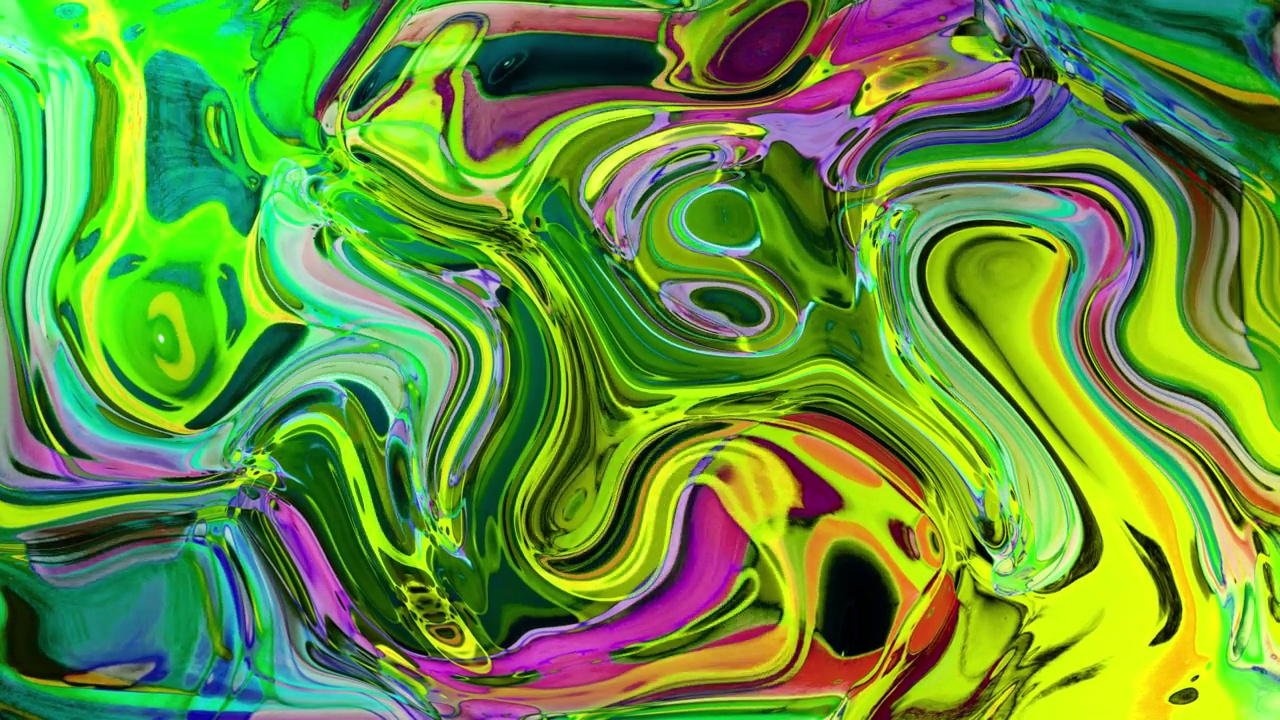 背景动画彩色油液波运动视频视频素材
