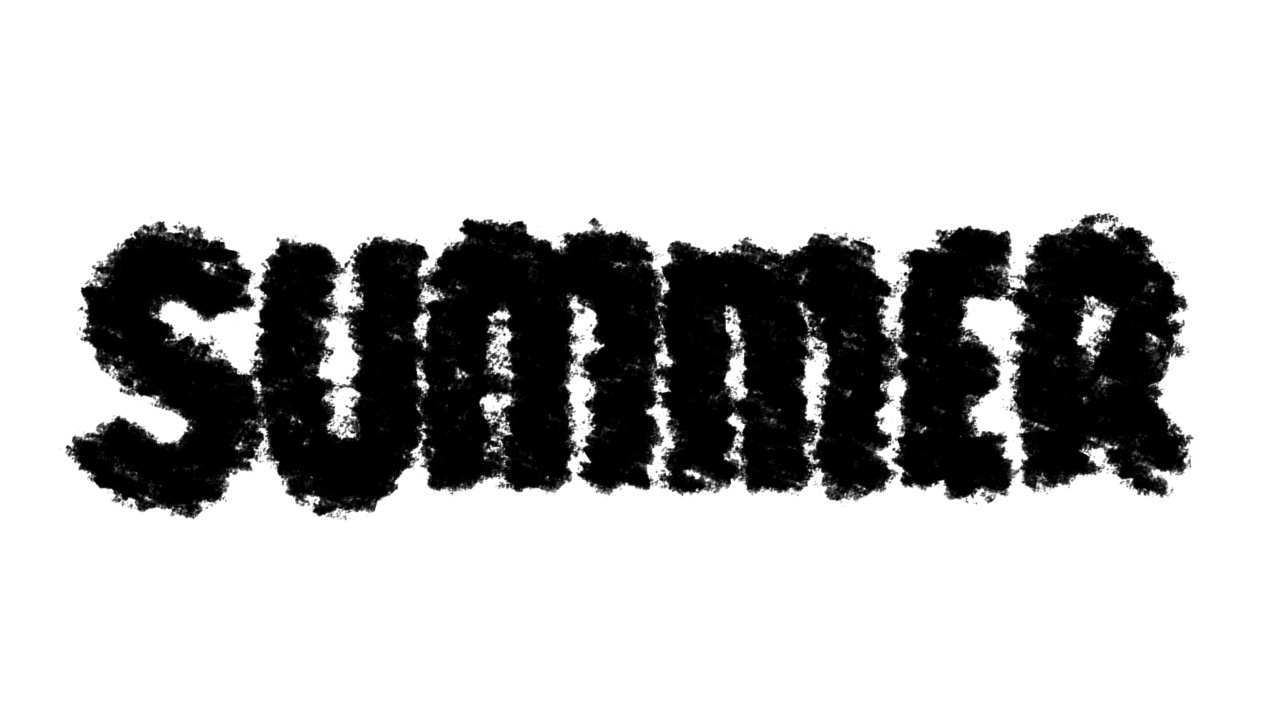 夏天动画铭文。黑色字母视频素材