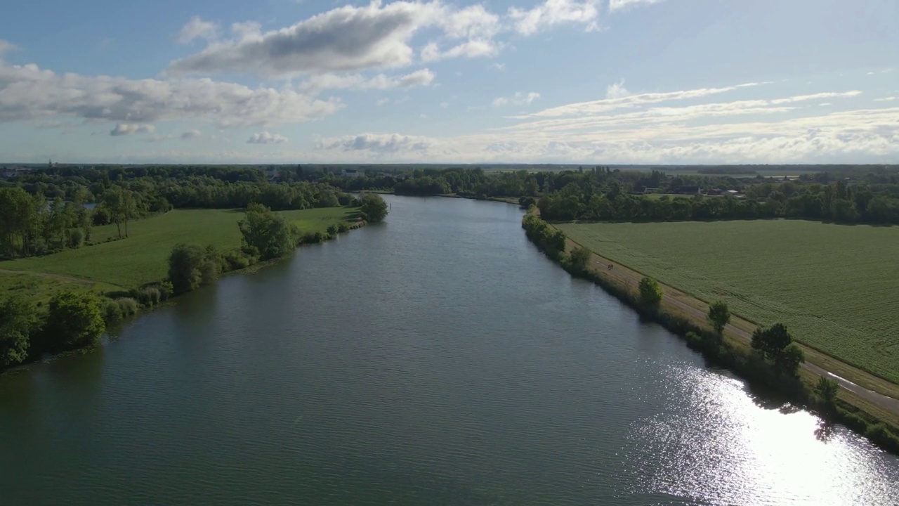 法国勃艮第的索恩河畔视频素材