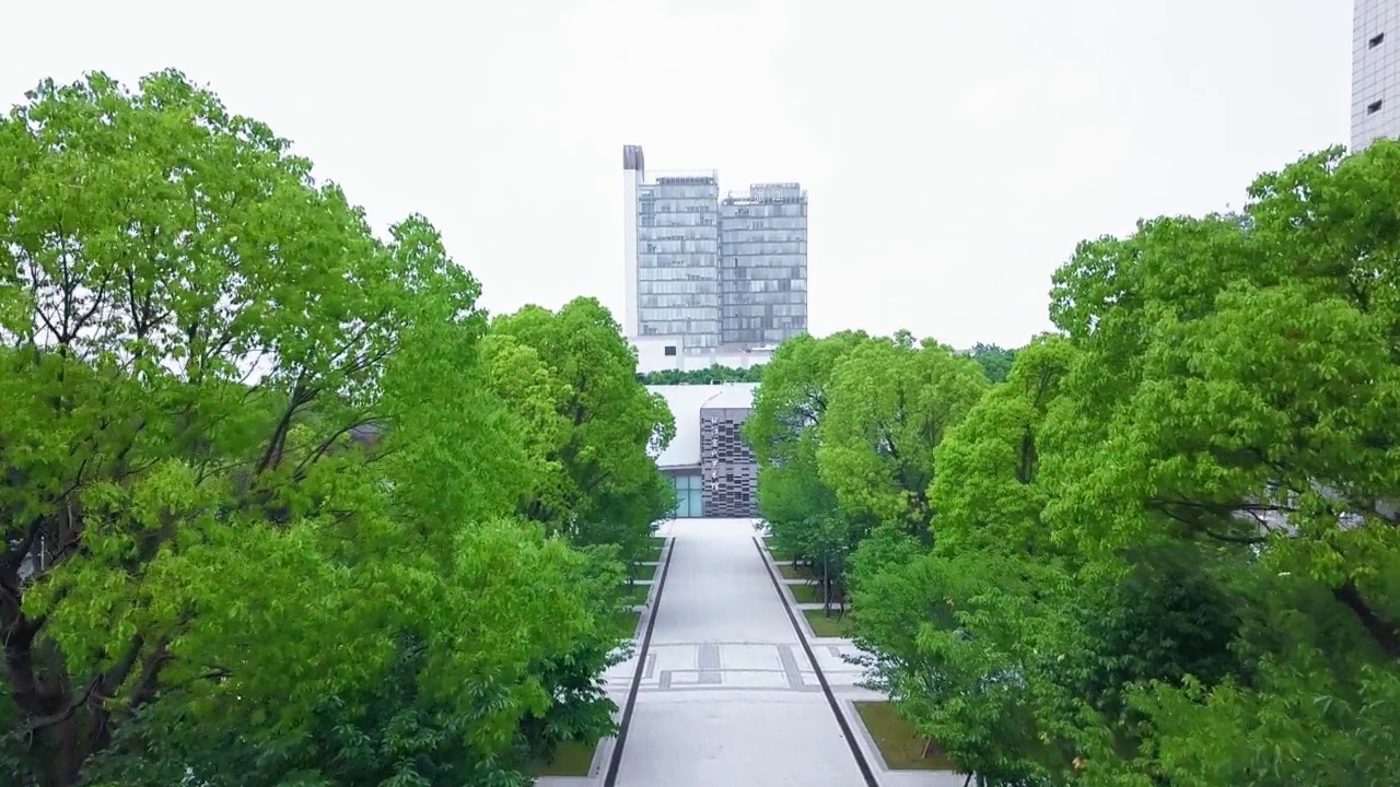 WS HA，中国上海张江高科技园区鸟瞰图视频素材