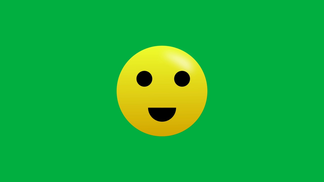 无缝的快乐表情动画孤立在绿色屏幕上。视频素材
