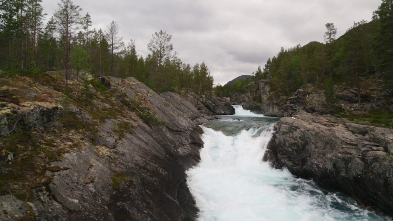 挪威自然和旅游背景。视频素材