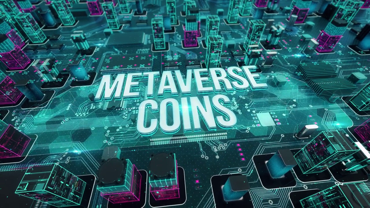 Metaverse币与数字技术高科技概念视频素材