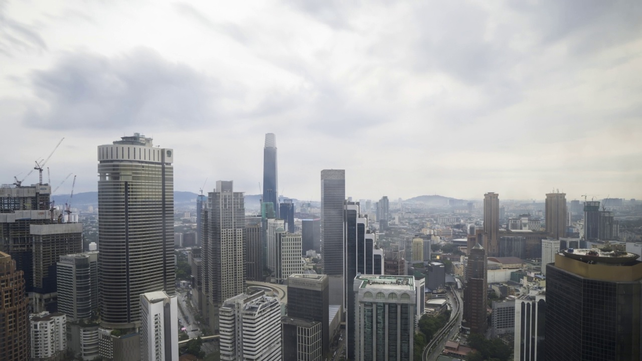 吉隆坡多云下雨的天空。视频素材