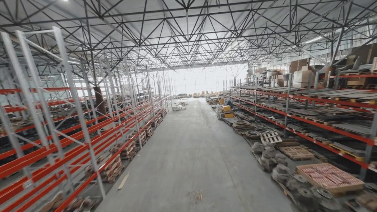 工业仓库无人机视图视频素材