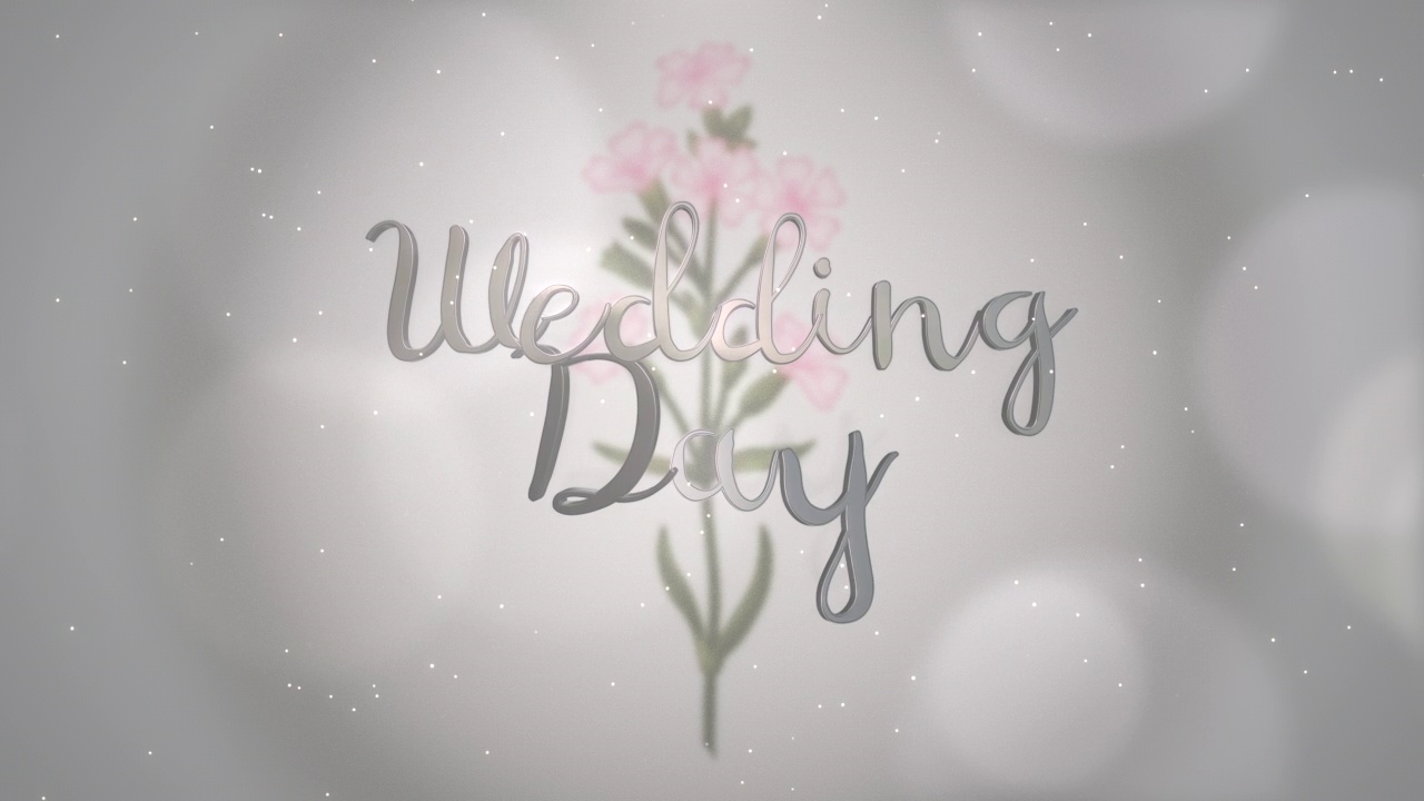 婚礼当天，复古的粉色花朵视频素材