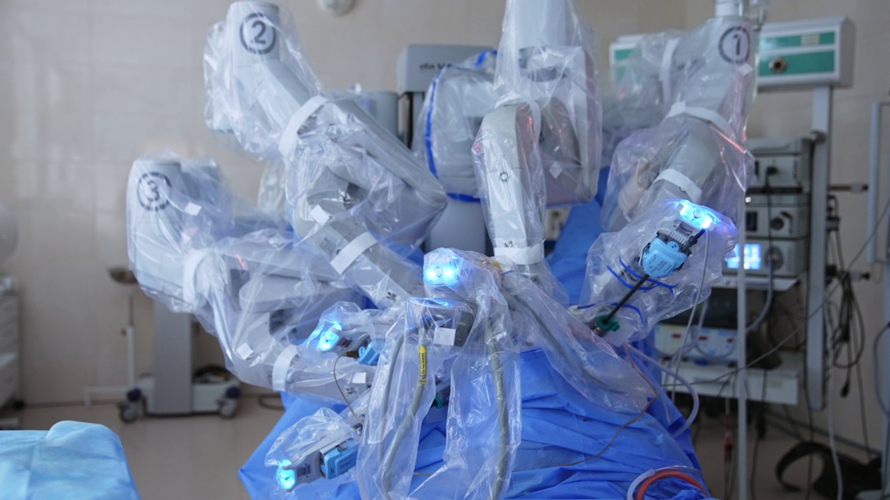 外科医院新技术。现代机器人手术制作。视频下载