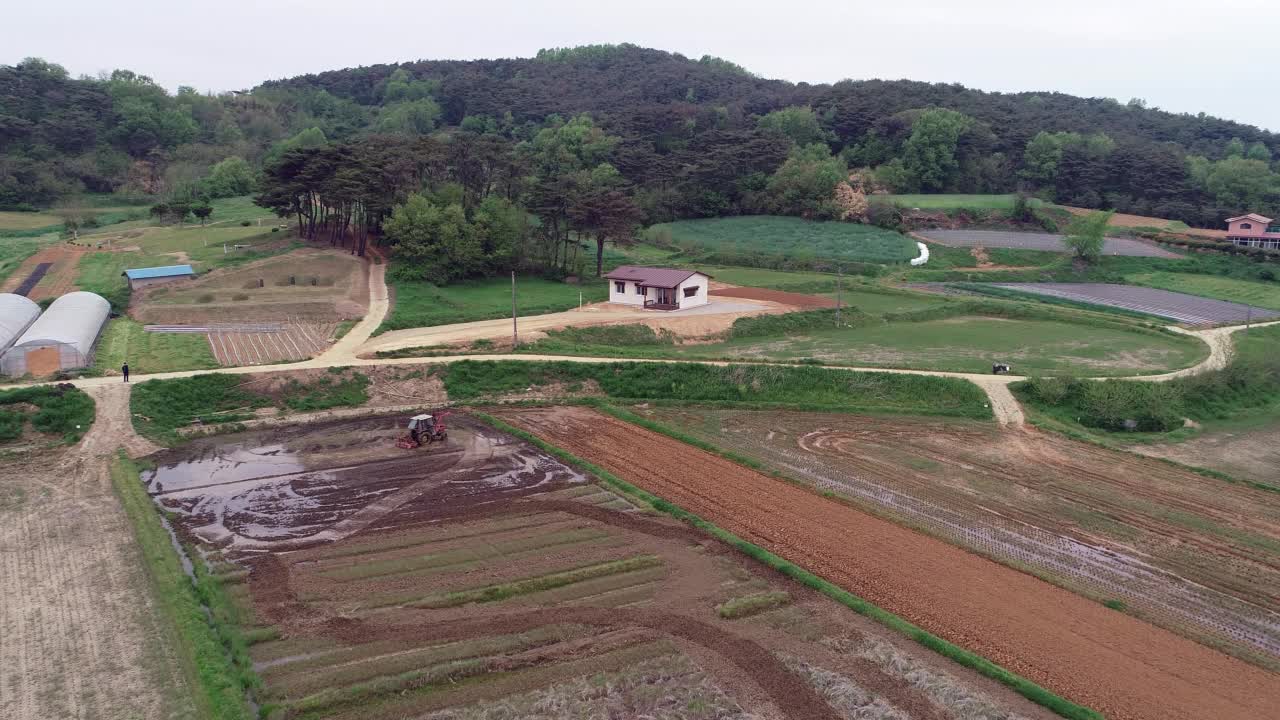 韩国，忠南道，洪城郡的一个村庄视频下载