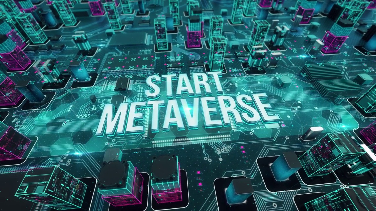 以数字技术高科技理念开启Metaverse视频素材